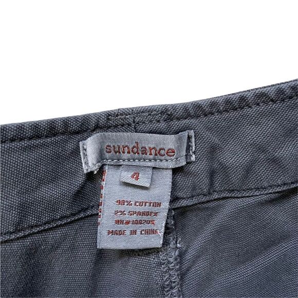 Sundance Womens Charcoal Gray Utility Cargo Pants drawcord hem Cotton‎ blend sz4 - Picture 4 of 8